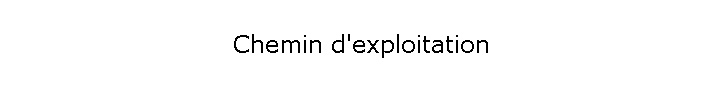 Chemin d'exploitation